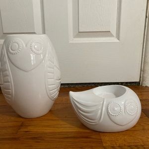 Jonathan Adler Owl Vase and Candle Holder